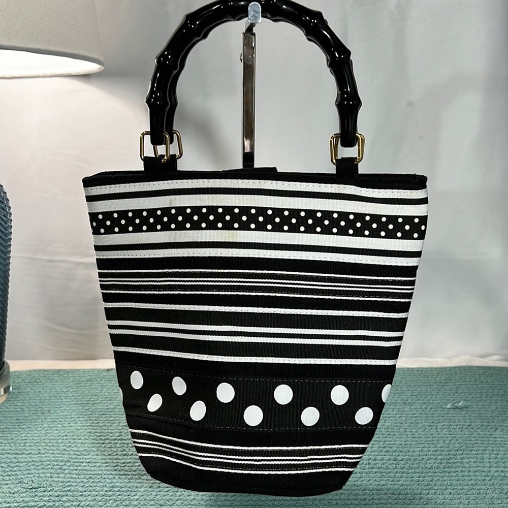 Small Black and White Tiannl Purse